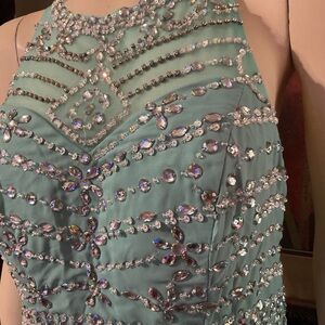 Elegant Mint Embellished Dress